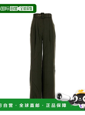 香港直邮ZIMMERMANN 女士 橄榄绿绿色真丝居家裤子 2151PF25R