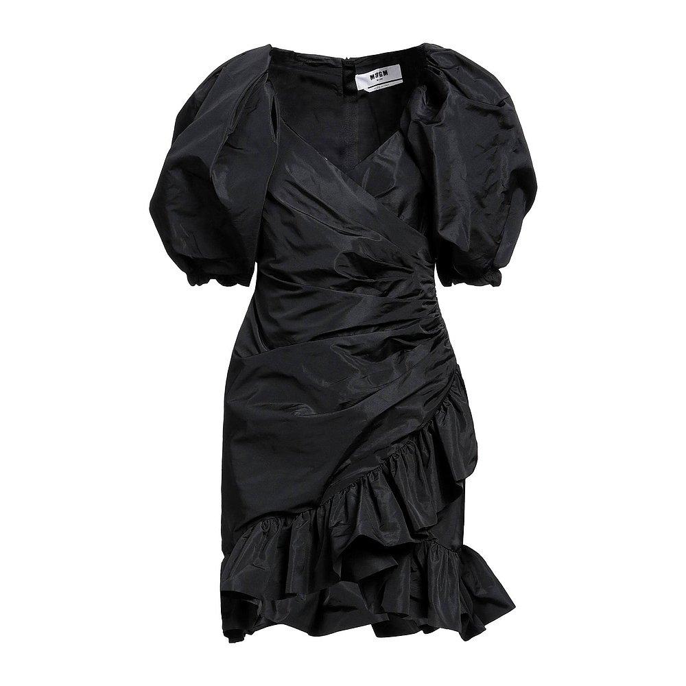 潮奢 Msgm 女士 短款连衣裙 black黑色 舒适时尚