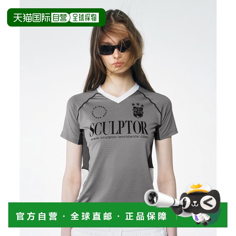 韩国直邮SCULPTOR T恤 SC23S241GY高档舒适时尚百搭 简约高级感