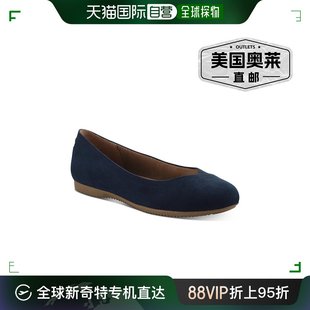 仿皮蛇纹芭蕾平底鞋 美国 co.Lydiaa style 女式 海军蓝