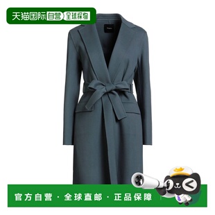 香港直邮THEORY 希尔瑞 女士 大衣 blue蓝色 舒适时尚外套