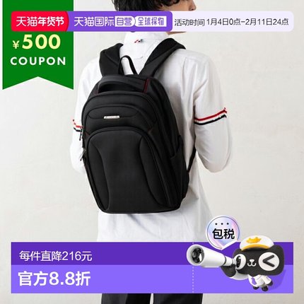 日本直邮Samsonite 背包双肩包 Slim Backpack（修身背包）黑色男
