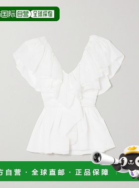 香港直邮Chloe 蔻依 女士 V 领荷叶边上衣 CHC23UHT48016