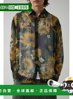 1h可退 日本直邮AZUL BY MOUSSY 男士透视印花长袖衬衫 251HAB303