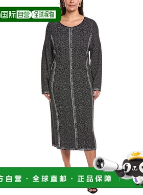 自营Marina Rinaldi Plus Tantalo针织连衣裙-黑色 美国奥莱直发