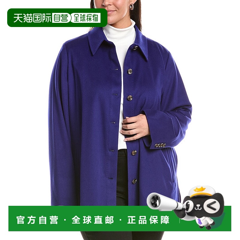 自营Marina Rinaldi Plus Gazza羊毛夹克-黑色 美国奥莱直发