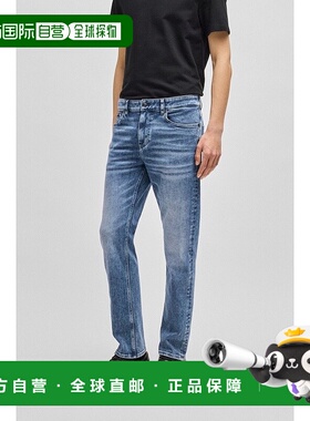 自营欧洲直邮HUGO BOSS雨果BOSS BLACK 蓝色弹力修身 Delaware 牛