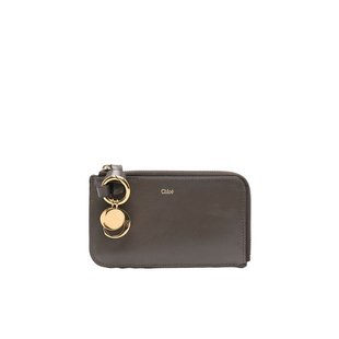 黑色 CHLOÉ SS2025 女士钱包 拉链钱包 C25SP535O16036