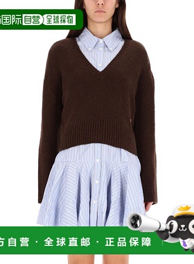 香港直邮GANNI 女士针织衫 K2614869 AW2025 棕色 Ganni Maglie M