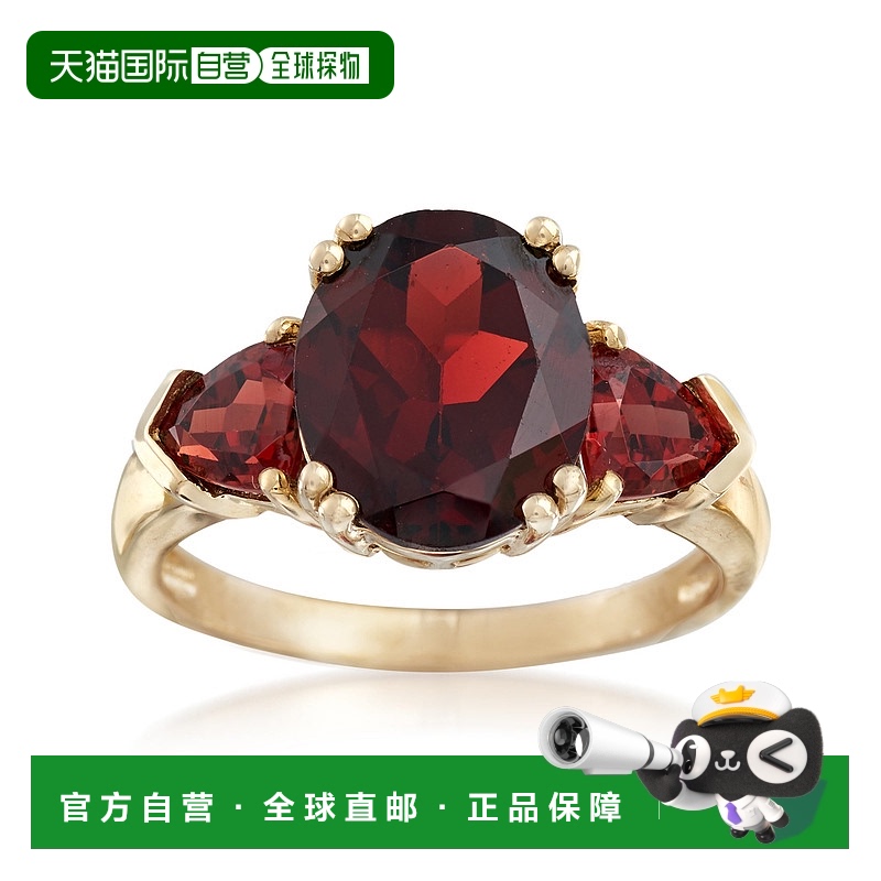 自营 14kt 黄金 Ross-Simons 石榴石戒指 - 红色 美国奥莱直发