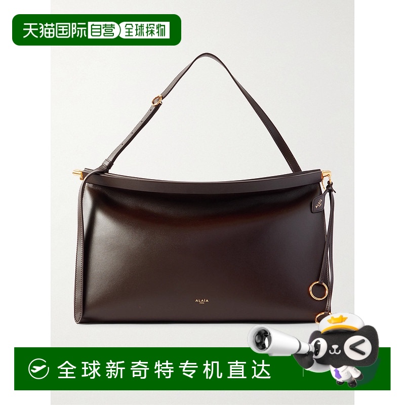 1h可退 香港直邮潮奢 Alaia 女士 Click 横款大号皮革肩包 AA1S01