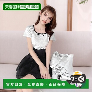 michellmacaron T恤SOA0011短袖 piping logo neck 日本直邮日潮