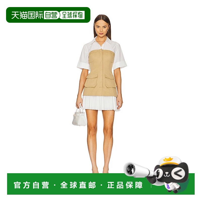 1h可退 香港直邮Simkhai 女士 Crosby 短袖迷你连衣裙 1251008MSO