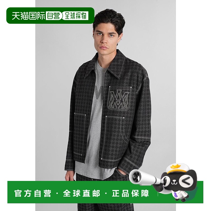 1h可退 香港直邮AMIRI 男士夹克 423486AMOUBN1086 AW2025 黑色 A