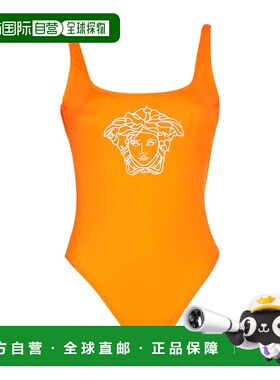 1h可退 香港直邮versace 范思哲 女士 One-piece 泳衣 orange橙色