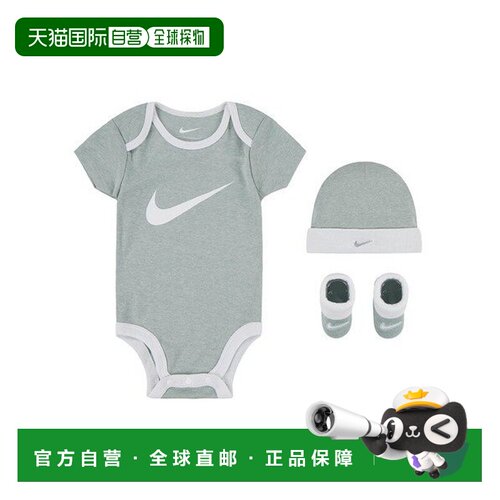 日本直邮Nike SWOOSH帽子/连体衣/婴儿袜三件套 婴儿套装婴儿服