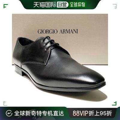 香港直邮GIORGIO ARMANI 男士黑色系带尖头正装鞋 X2C036-XC157-0