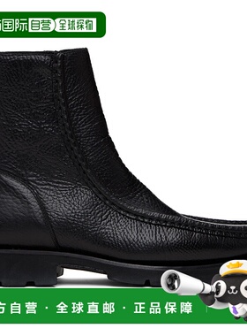 1h可退 香港直邮Hereu 男士 黑色 Riera Sport Grainy 踝靴男鞋