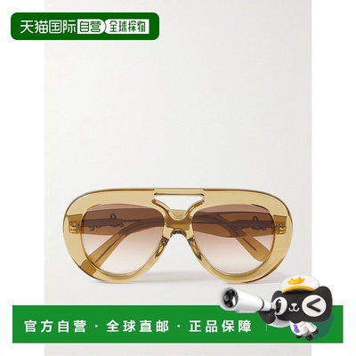1h可退 香港直邮潮奢 LOEWE 罗意威 男士 Curvy 飞行员醋纤太阳眼
