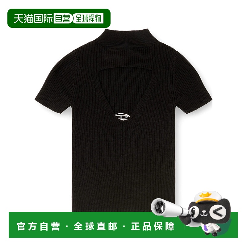 1h可退 香港直邮DIESEL 女士T恤 A214010PLBF9XX SS2026 黑色 高T