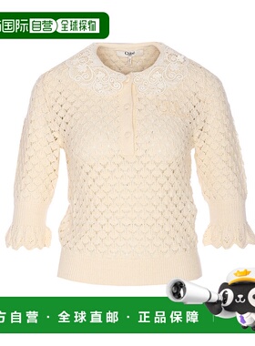 香港直邮CHLOÉ 女士针织衫 25AMP47590107 AW2025 乳白色 COTTON