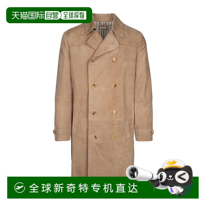 香港直邮Brunello Cucinelli 双排扣风衣 MPCAI1976CFP05大衣