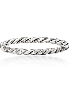 【美国奥莱】直发 Ross-Simons 18kt 白金绳环 - 白色