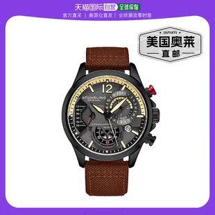 stuhrling original909 Quartz 45mm Aviator - black/grey 【美