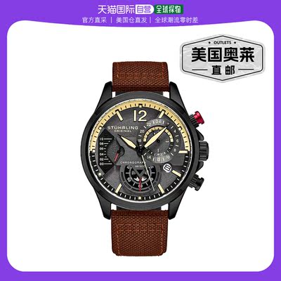 stuhrling original909 Quartz 45mm Aviator - black/grey 【美