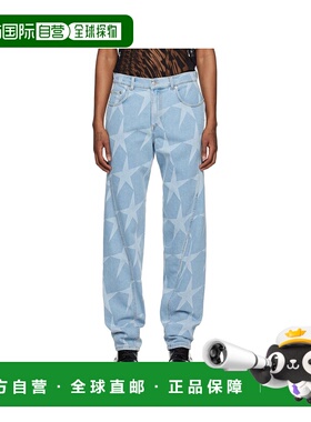 1h可退 香港直邮Mugler 穆勒 男士 蓝色 Star 牛仔裤 24P6PA04298