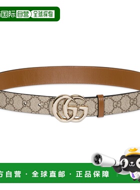 1h可退 香港直邮潮奢 Gucci 古驰 女士 GG Marmont系列双面腰带 8