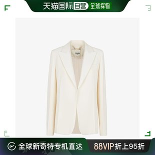 女士 白色羊毛真丝西装 Fendi 外套 FJ7492AC4G 芬迪 香港直邮潮奢