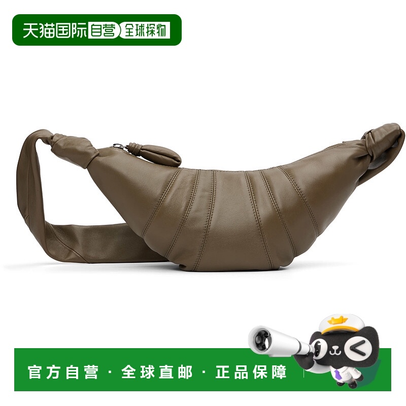 香港直邮潮奢 Lemaire 男士 卡其色小号 Croissant 单肩包 BG0003