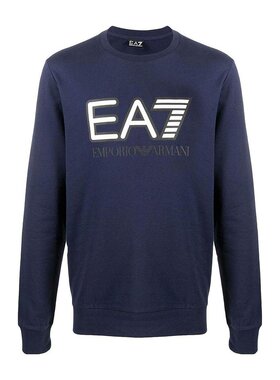 EA7 Emporio Armani 徽标圆领运动衫 6HPM60PJ05Z