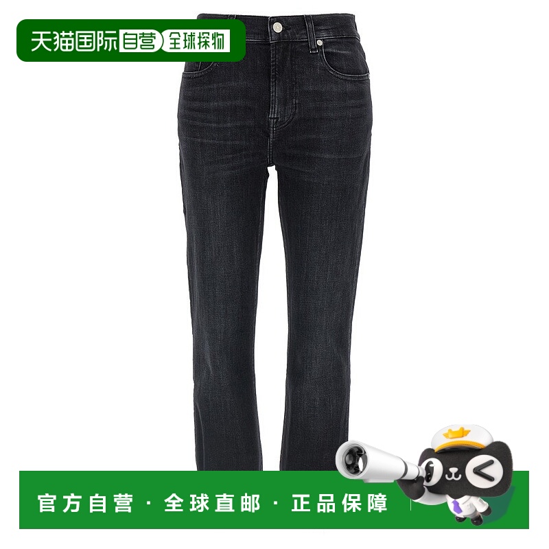 自营7 for all mankind“宽松紧身”牛仔裤-黑色 美国奥莱直发