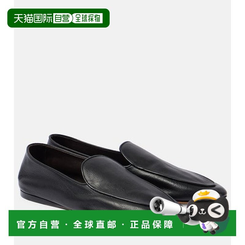 香港直邮The Row 女士 Awar 皮质乐福鞋 black黑色 舒适时尚皮鞋