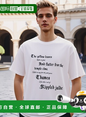 香港直邮ALEXANDER MCQUEEN 男士T恤 815069QTAC70909 SS2025