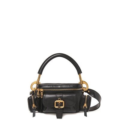 CHLOÉ 女士斜挎包 C24AS534N83001 AW2024 黑色 小型软皮相机包