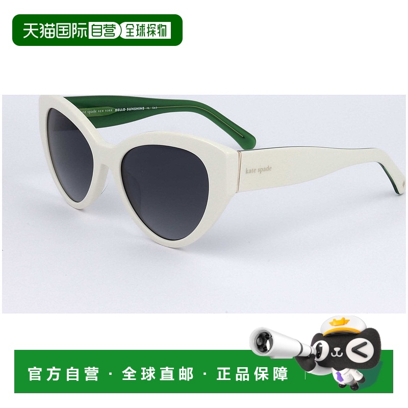 自营 Kate Spade女式55毫米白色太阳镜-白色 美国奥莱直发