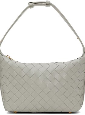 bottegaveneta葆蝶家女士灰色迷你单肩包