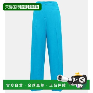 1h可退 香港直邮J.W. Anderson 女士 羊毛马海毛直筒长裤 001259