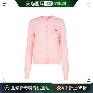 标志开衫 香港直邮GIVENCHY 女士粉色休闲风格 真丝长袖 BW909J4Z63