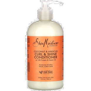 香港直邮Shea Moisture卷发润泽护发素柔顺滋润含椰子含油384ml