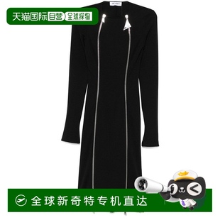 美国奥莱直发 自营 the attico合身黑色Midi连衣裙 黑色