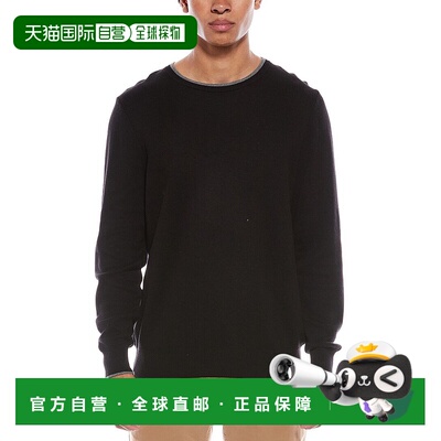 自营TailorByrd Fine Knit Crewneck Sweater - black 美国奥莱直