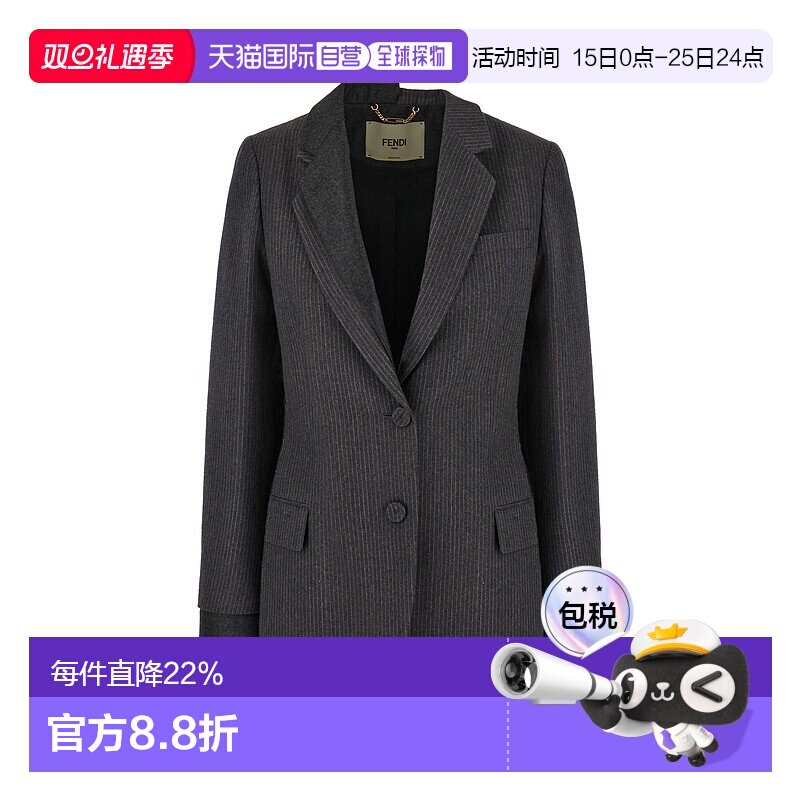 1h可退 香港直邮Fendi 芬迪 女士 单排扣羊毛西装外套 FJ7427AM3P