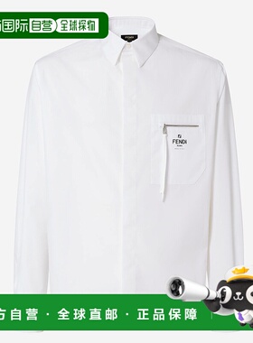 香港直邮FENDI 男士衬衫 FS1098AN08F0QA0 AW2025 白色 White pop