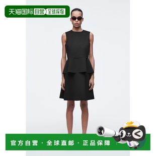 自营欧洲直邮COS 女士黑色再生尼龙半身裙新款