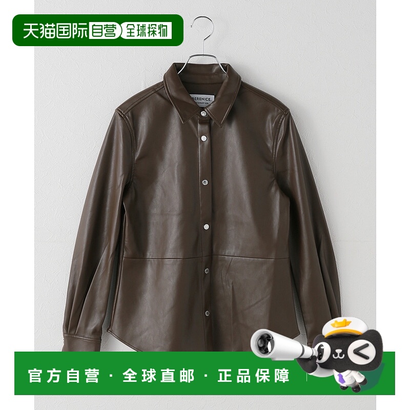 1h可退 日本直邮BERENICE. 女装 仿皮质感衬衫 设计感纽扣上衣 25