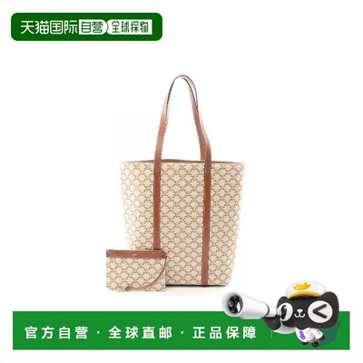 日本直邮中古Celine赛琳女包A级95新museum博物馆帆布托特包浅褐